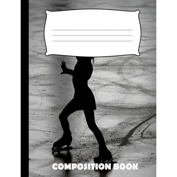 Composition Book: Ice Skating Composition Notebook Wide Ruled (Paperback)