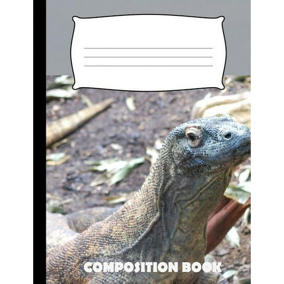 Composition Book: Komodo Dragon Composition Notebook Wide Ruled (Paperback)