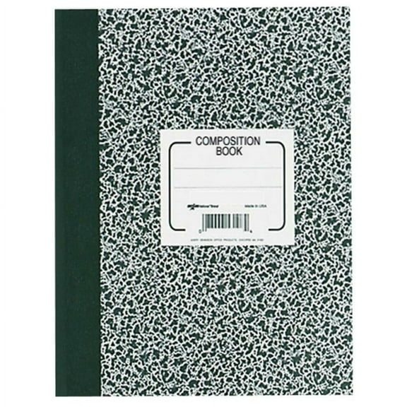 Composition Book, Medium/college Rule, Black Marble Cover, 11 X 8.38, 80 Sheets | Bundle of 5 Each