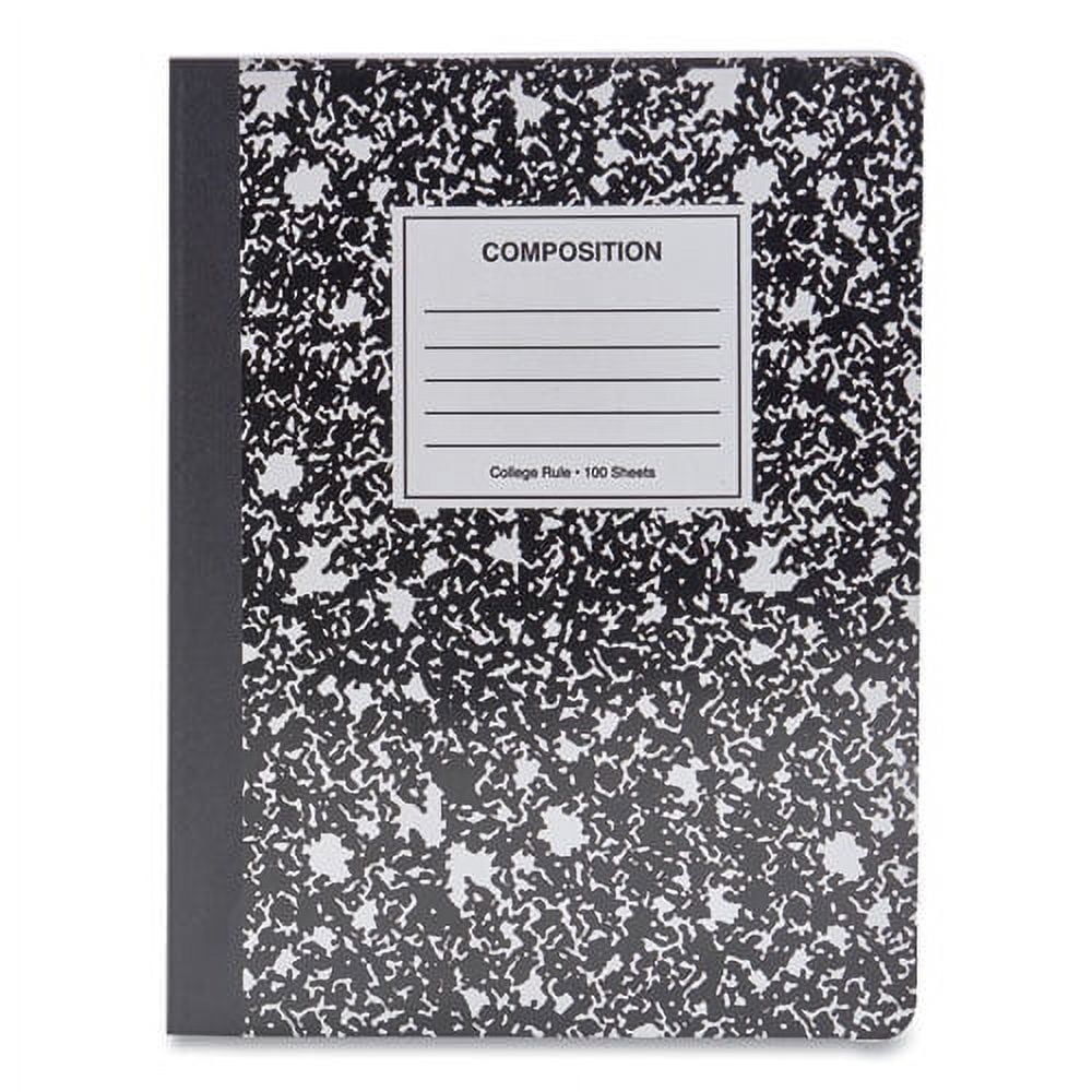 Composition Book, Medium/college Rule, Black Marble Cover, 9.75 X 7.5 ...