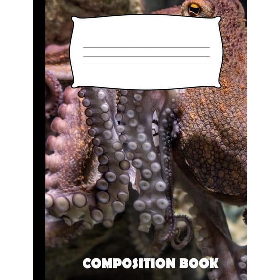 Composition Book: Octopus Composition Notebook Wide Ruled (Paperback)
