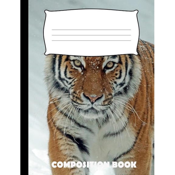 Composition Book: Tiger Composition Notebook Wide Ruled (Paperback)