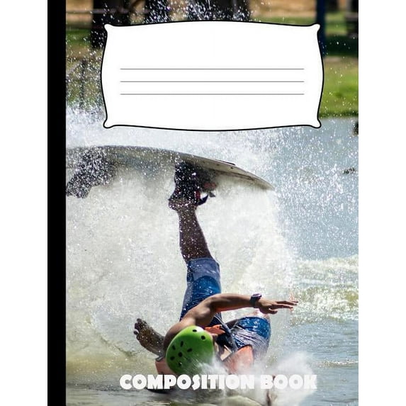 Composition Book: Wakeboarding Composition Notebook Wide Ruled (Paperback)