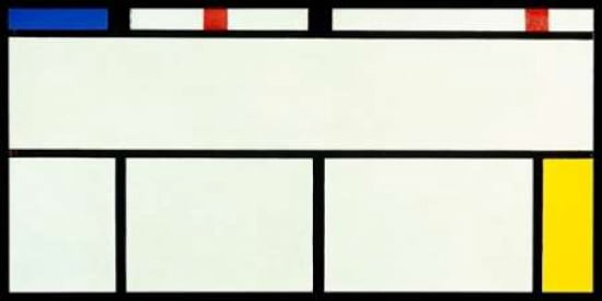 Composition Canvas Art - Piet Mondrian (10 x 20)