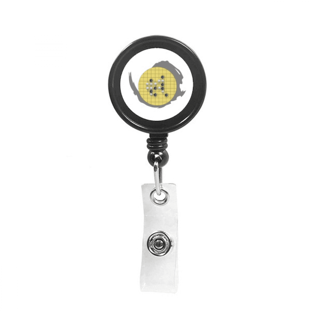 Composition Go Chess Delights Game Retractable Keychain Badge Holder ID Badge