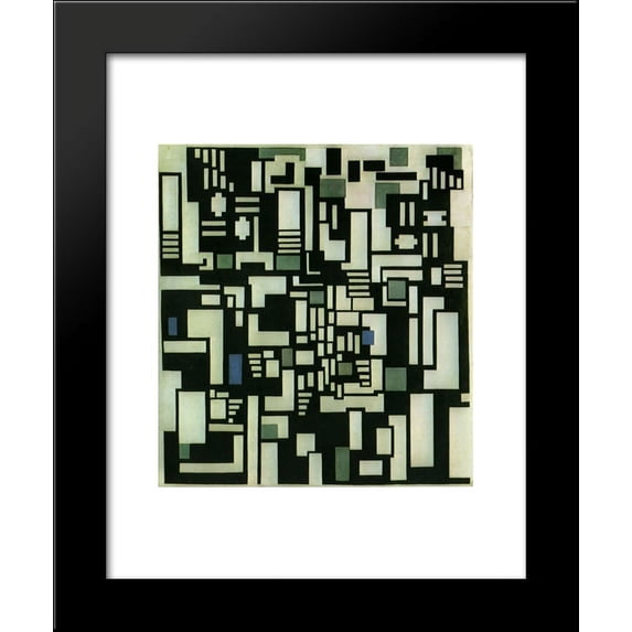 Composition IX, opus 18, 1917 20x24 Framed Art Print by Theo van Doesburg