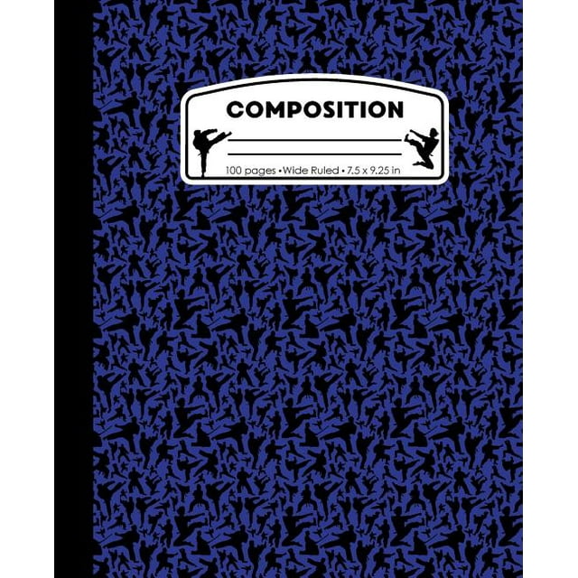 Composition Karate Blue Marble Composition Notebook. Wide Ruled 7.5 x