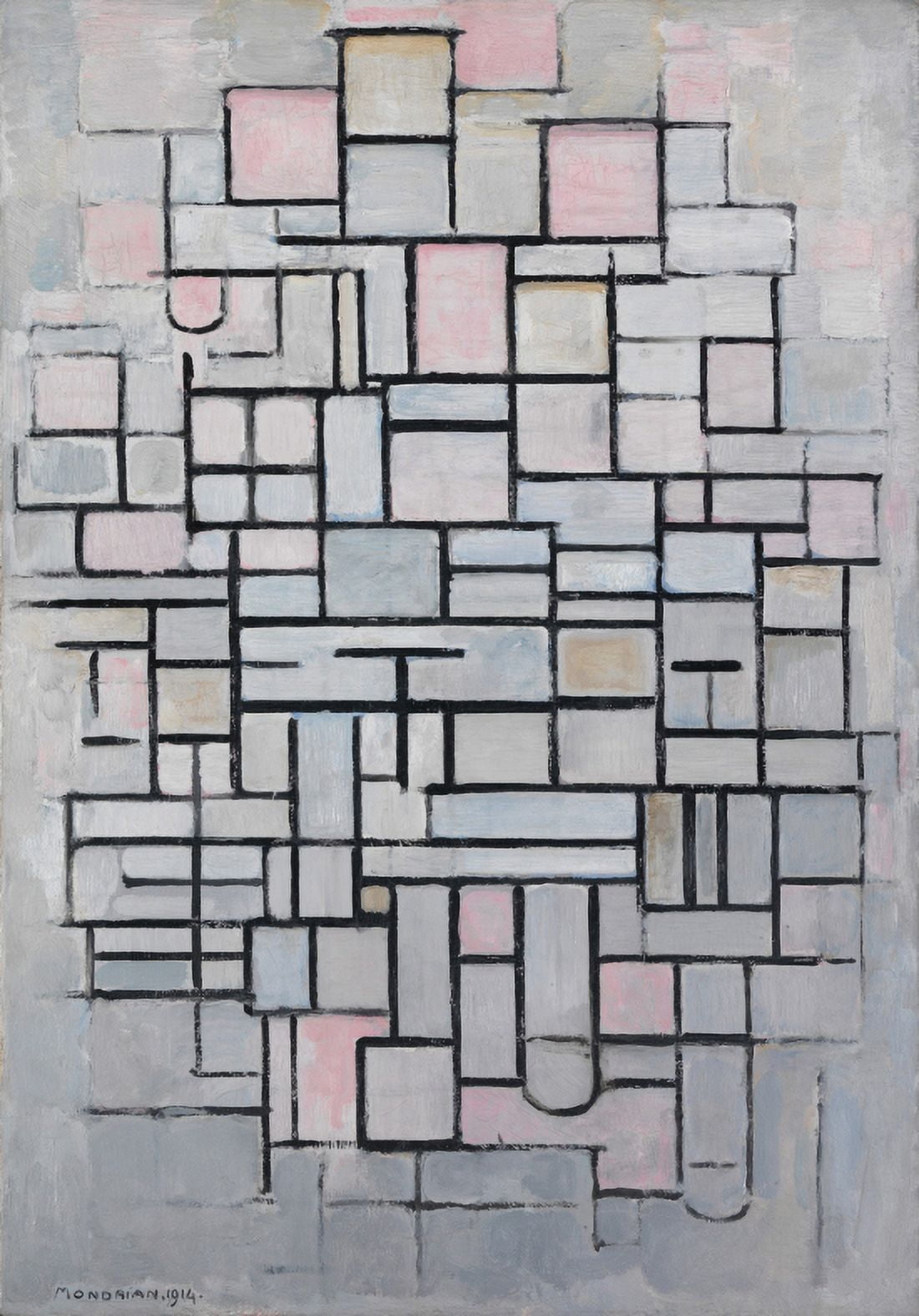 Composition No 4 Canvas Art - Piet Mondriaan (18 x 24)