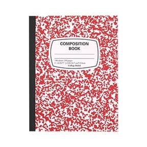Composition Notebook 1 Pack Wide Ruled 100 Sheets Marble Cover 9.75x7.5in Sewn Binding