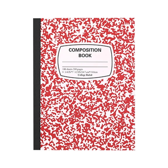 Composition Notebook 1 Pack Wide Ruled 100 Sheets Marble Cover 9.75x7.5in Sewn Binding
