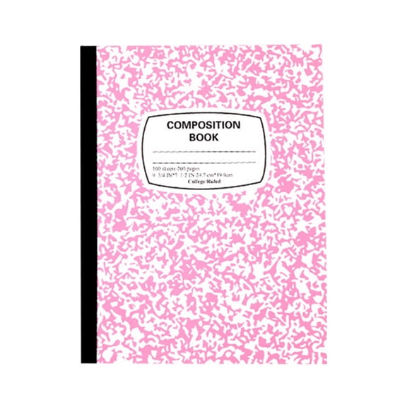 Composition Notebook 1 Pack Wide Ruled 100 Sheets Marble Cover 9.75x7.5in Sewn Binding