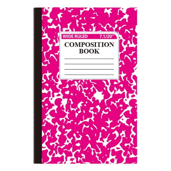 Composition Notebook 1 Pack Wide Ruled 30 Sheets Marble Cover 8.27x5.51in Sewn Binding