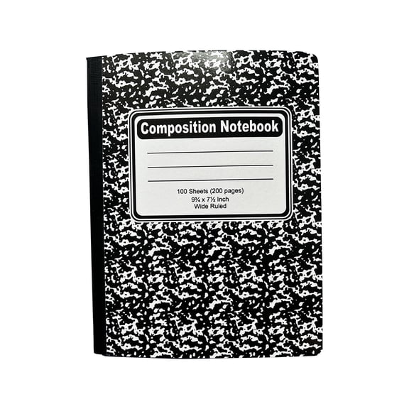 Composition Notebook, American Marble Pattern Snowflake Design, Export Sewing Line Notebook for Student Office Office&Craft&Stationery