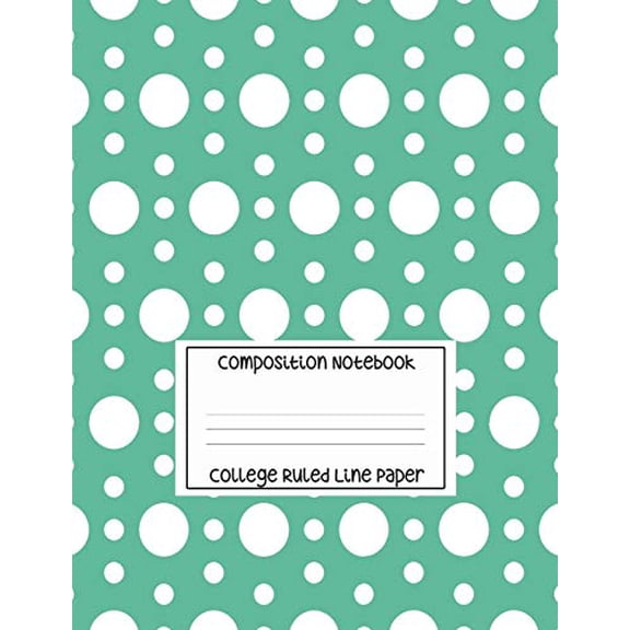 Composition Notebook - College Ruled Line Paper: White Circle Pattern, 120 Pages, 8.5x11 in Paperback 1080372636 9781080372638 Sarah King