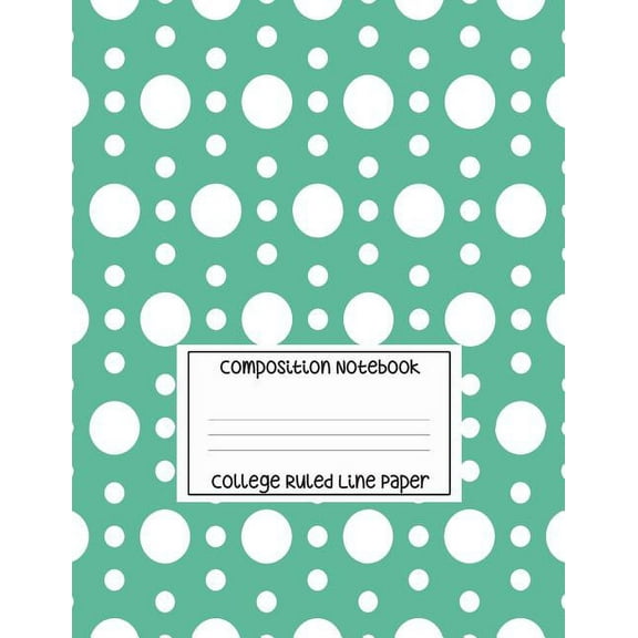 Composition Notebook - College Ruled Line Paper: White Circle Pattern, 120 Pages, 8.5x11 in, (Paperback)