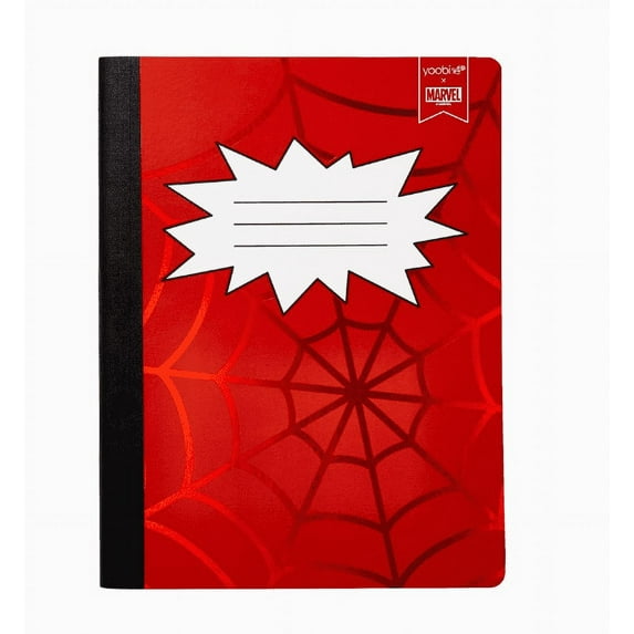 Composition Notebook College Ruled Red Web - Yoobi
