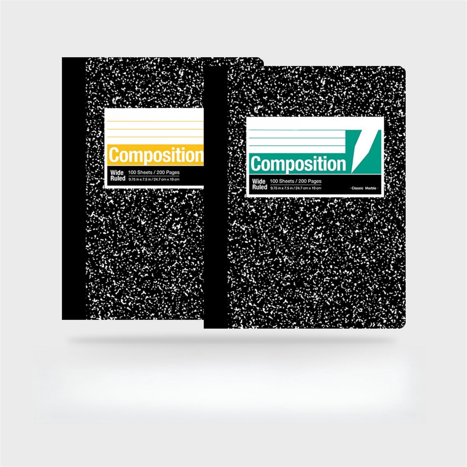 Composition Notebook,  Composition Notebook College Rule, Wide Ruled Paper, 100 Sheets Per Comp Book,  Composition Pads Assorted Colors