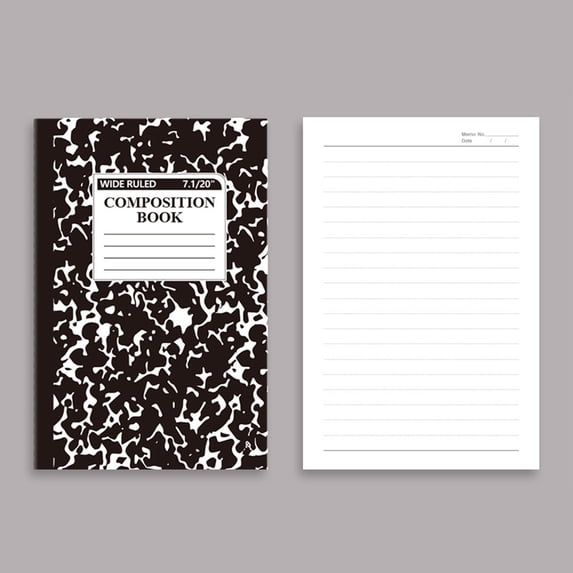 Composition Notebook, Hot Pink Composition Notebook Hardcover, Exquisite Patterned Marble Covers for Students and Teachers, A5/60Pages