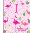 thumbnail image 1 of Composition Notebook I: Pink Flamingo Initial I Composition Wide Ruled Notebook (Paperback), 1 of 1