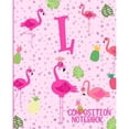 thumbnail image 1 of Composition Notebook L: Pink Flamingo Initial L Composition Wide Ruled Notebook (Paperback) by Flamingo Journals, 1 of 1