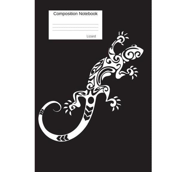 Composition Notebook Lizard: Graph Paper Book to write in for school, take notes, for kids, students, teachers, homeschool, white Lizard Cover (Paperback)