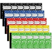 Composition Notebook, Mini Sized 30 Pack 5 Colors Narrow Ruled Mini Composition Books Bulk by Feela, Small Pocket Marble Cute Journal Notebooks, Pocket Sized 4.5 x 3.25 in