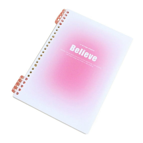 Composition Notebook, Notebook - Qyaukm Gradient Color Loose Leaf Book 60 Sheets Detachable Notebook Student High Value Thin Horizontal Line Book, 1X Notebook