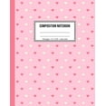 Composition Notebook Pink Heart Pattern Wide Ruled (Paperback