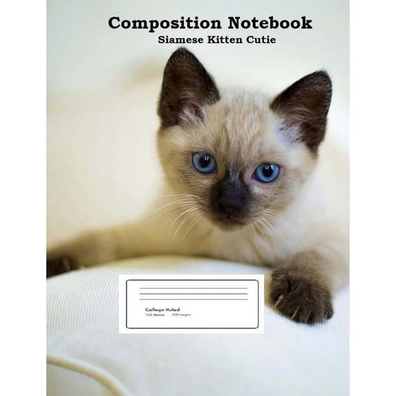 Composition Notebook Siamese Kitten Cutie (Paperback)