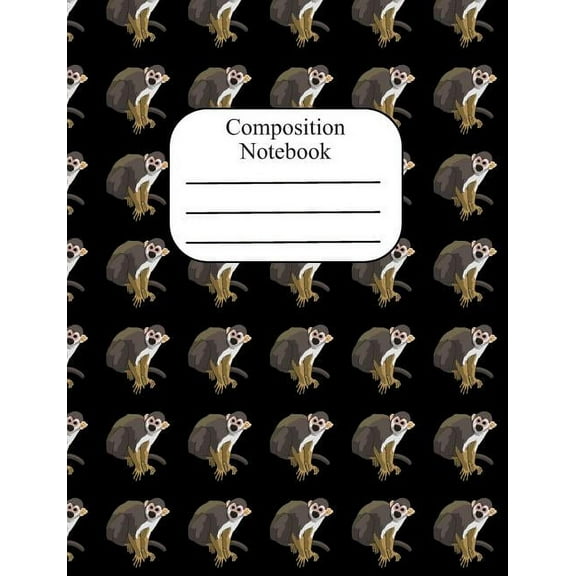 Composition Notebook: Squirrel Monkey Polka Dot Wide Ruled Composition Book - 120 Pages - 60 Sheets, (Paperback)