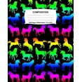 thumbnail image 1 of Composition Notebook: Unicorns Rainbow Neon Notebook Wide Ruled 100 Pages 7.5 x 9.25, (Paperback), 1 of 1