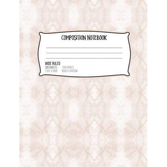 Composition Notebook Wide Ruled 120 Sheets 240 Pages 7.44" X 9.69" 18.90 X 2461 CM: Brown Marble Assignment Book (Paperback)