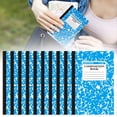 thumbnail image 1 of Composition Notebook, Wide Ruled Composition Book, Marble Composition Notebooks for Note Taking, 30 Sheets/60 Pages, Hard Cover, Sewn Binding, Classroom Must Haves, Office Supplies, 10PCS, Blue, 1 of 9