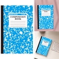 thumbnail image 1 of Composition Notebook, Wide Ruled Composition Book, Marble Composition Notebooks For Note Taking, 30 Sheets/60 Pages, Hard Cover, Sewn Binding, Classroom Must Haves, Office Supplies, Blue, 1 of 7