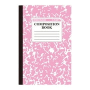 Composition Notebook, Wide Ruled Composition Book, Cute Lined Journaling Notebooks for Work, 30 Sheets per Book, Marble Cover, Classroom Must Haves, Office Supplies, 8.3 x 5.5, Pink
