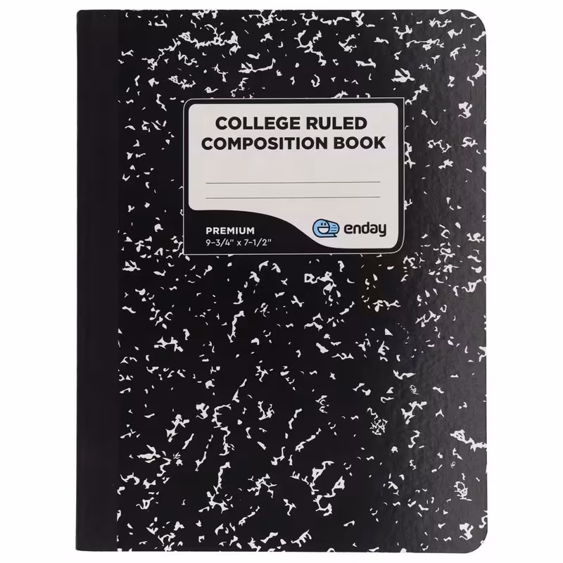 Composition Notebook Wide Ruled Hard Cover Marble composition notebook, 100 Sheets, Wide Ruled Composition Notebooks, White Paper Composition books, Black and white composition notebook.