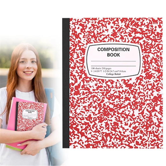 Composition Notebook Wide Ruled Mead Composition Notebook Mead Notebook Mead Notebook Composition Books Marble Composition Notebook Notebooks for Work Sturdy Cover With Conversion Charts 200 pages