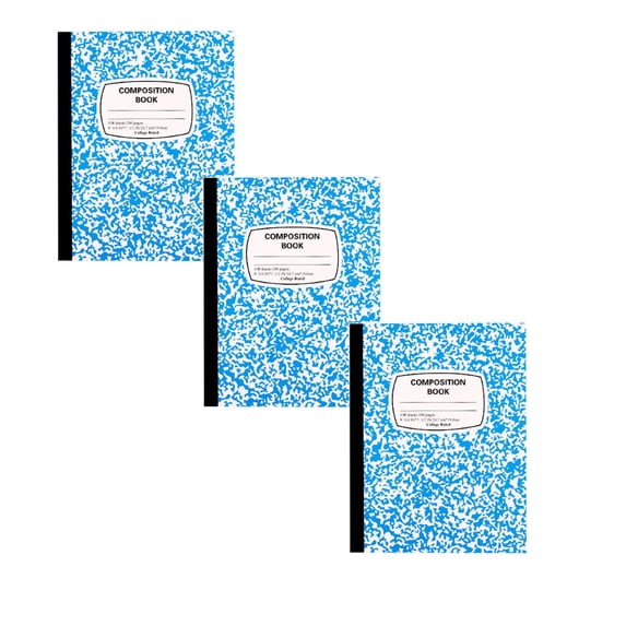 Composition Notebook Wide Ruled,Wide Ruled Marble Cover,Composition Notebooks,Notepad Lined Cute Journal Notebooks for Notes Taking Writing, Office Supplies,3PCS 100 sheets 200 Pages 9.7"*7.4"