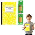 thumbnail image 1 of Composition Notebook Work Notebook Hardcover Notebook Classroom Essentials Notebook College Ruled Office Supplies Meeting Notebook Cute Composition Notebook College Notebook with 1 Box of Pencils #2, 1 of 9