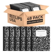 Composition Notebooks, College Ruled Composition Notebook, Hard Cover Marble Composition Notebook, 100 sheets, 200 Pages 48, College Ruled