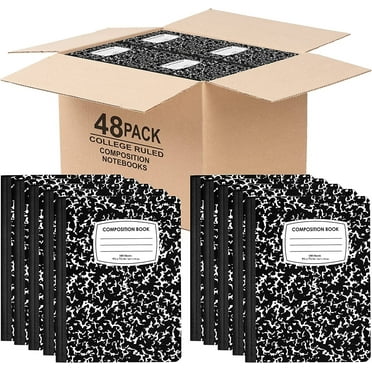 Composition Notebooks, College Ruled Composition Notebook, Hard Cover Marble Composition Notebook, 100 sheets Of Paper 48, College Ruled Composition