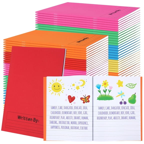 Composition Notebooks Colorful 48 9.8″ X 7.5″ K-2 Writing & Drawing