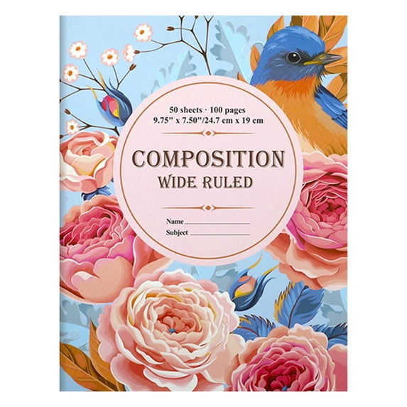 Composition Notebooks, Wide Ruled Composition Book, Marble Composition Notebooks for Note Taking, Hard Cover, Sewn Binding, Classroom Must Haves, Office Supplies