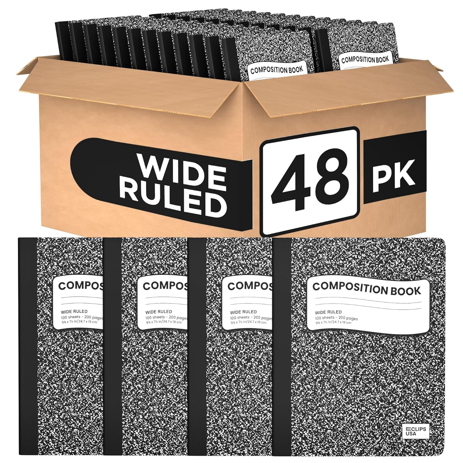 Composition Notebooks, Wide Ruled Composition Notebook, Hard Cover ...