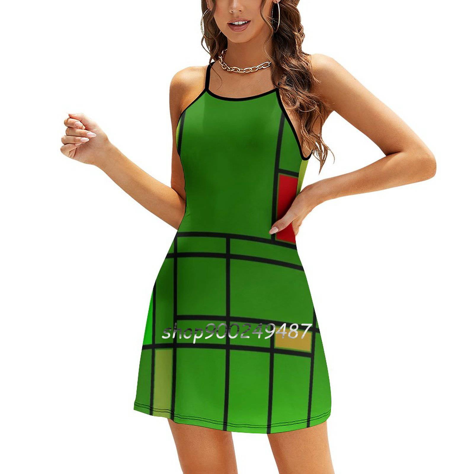 Composition Over Cool Green Evening Party Dresses Midi Sexy Dress ...