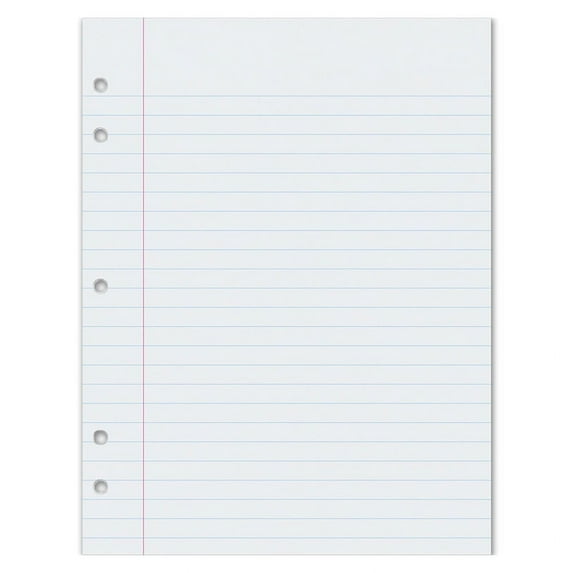 Composition Paper, 5-Hole, 8 X 10.5, Wide/legal Rule, 500/pack | Bundle of 5 Packs