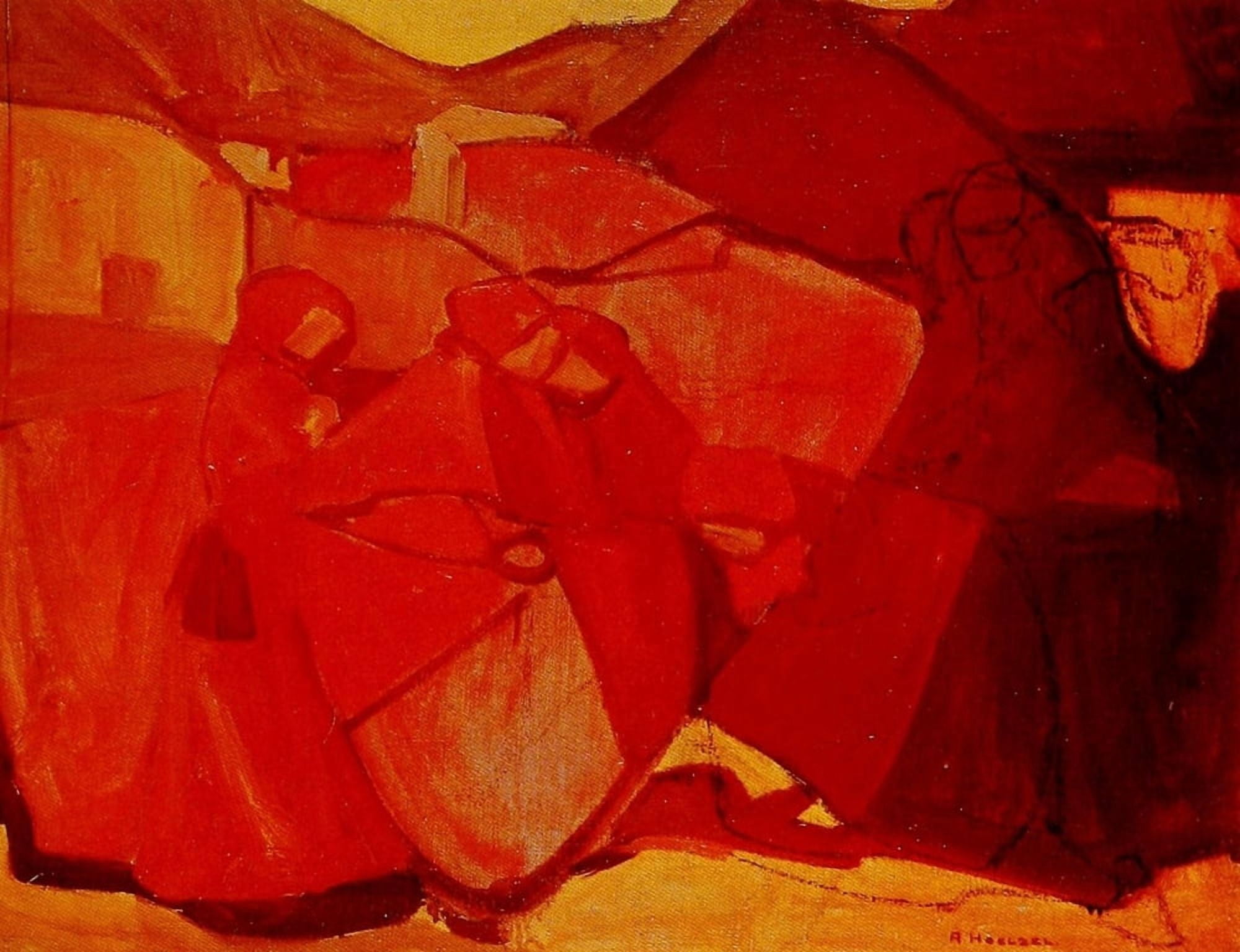 Composition in Red 1905 Canvas Art - Adolf Holzel (24 x 36)
