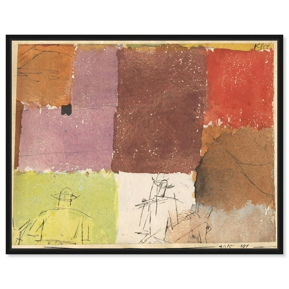 Composition with Figures 1915 Canvas Print Western Art by Art Remedy, Black Frame, 20 x 16