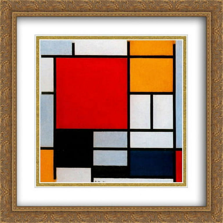 Composition with Large Red Plane, Yellow, Black, Gray and Composition with Large Red Plane, Yellow, Black, Gray and
