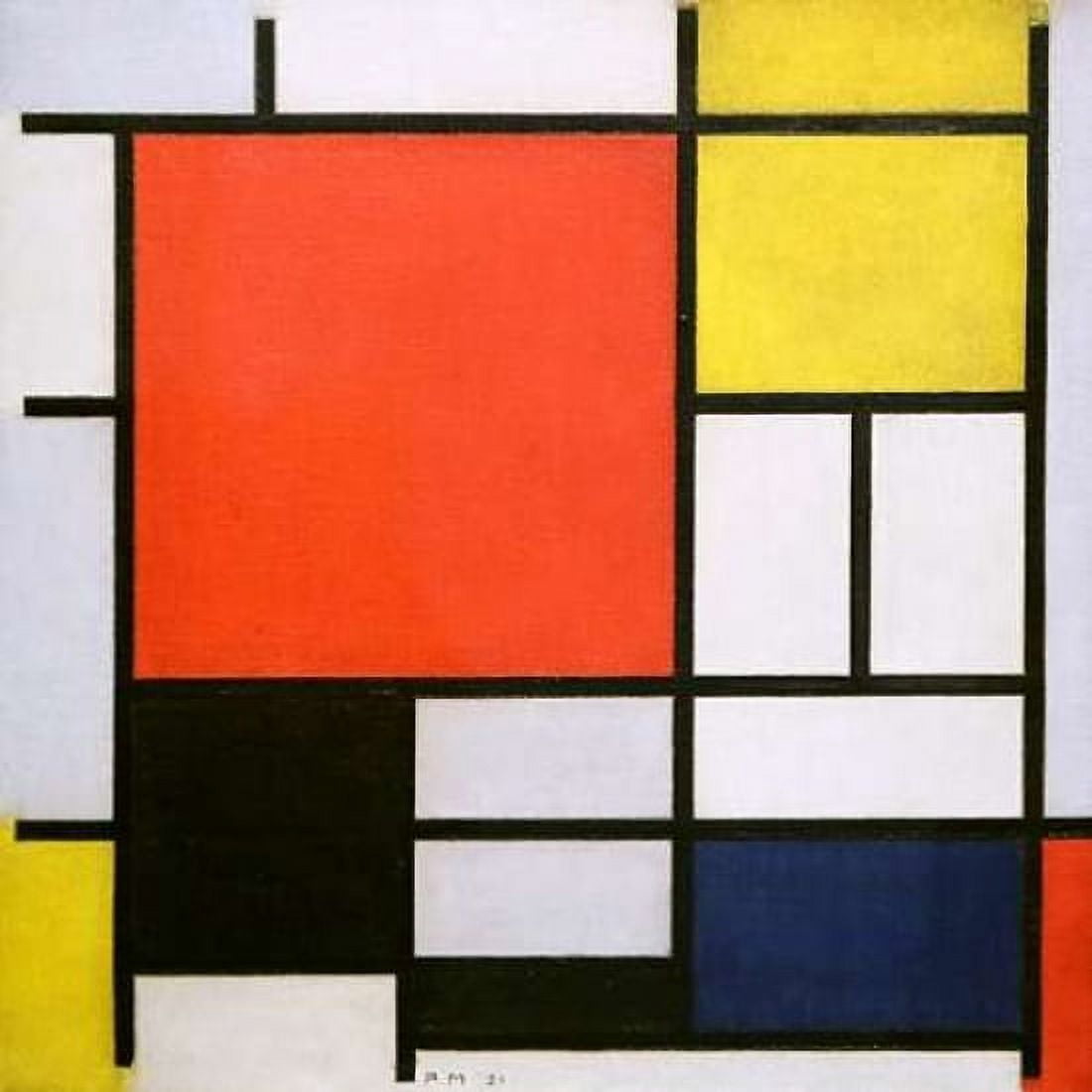 Composition with Lines and Colors Canvas Art - Piet Mondrian (24 x 24)